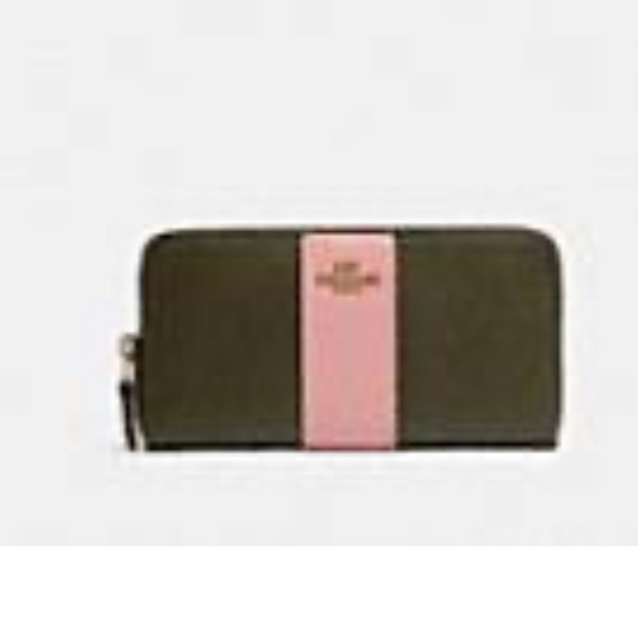 Last ONE!  Coach Accordion Zip Wallet - Colorblock w Stripe NWT - Picture 2 of 6